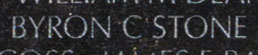 Stone's name inscribed on the Vietnam War Memorial Wall